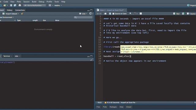 How to Import an Excel File in R Studio смотреть онлайн