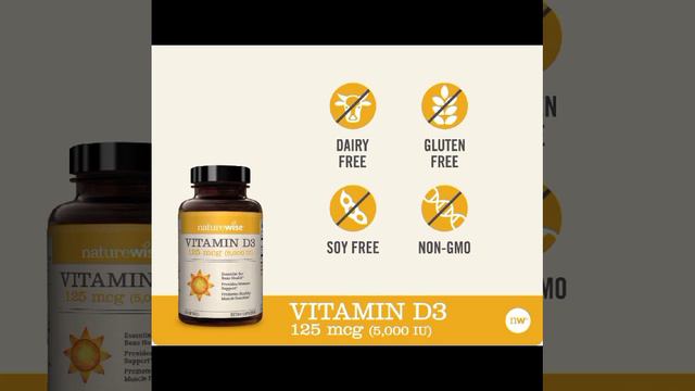 NatureWise Vitamin D3 5000iu 125 mcg 1 Year Supply for Healthy Muscle Function, and Immune Support, смотреть онлайн