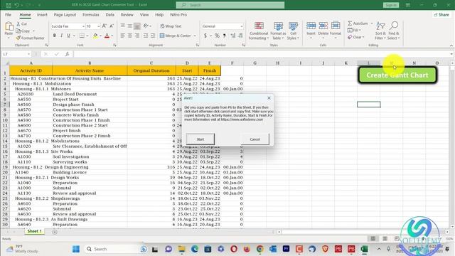 From Primavera P6 Schedule to Excel: Creating Gantt Charts with XER to XLSX Tool in Excel смотреть онлайн
