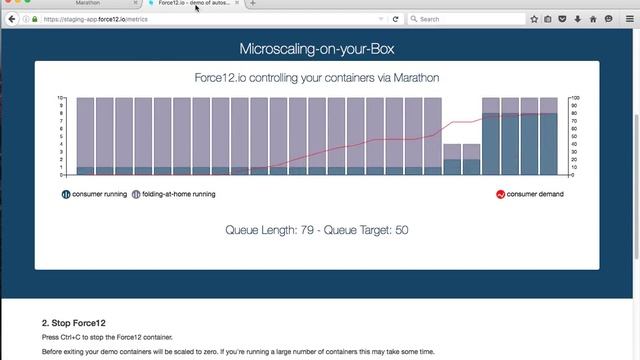 Microscaling containers to maintain a target queue length смотреть онлайн