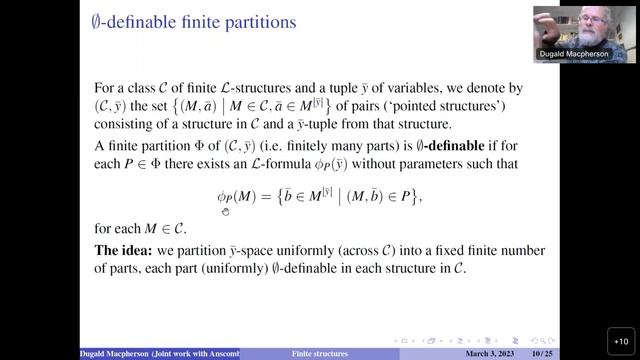 03/03/2023 - Dugald Macpherson, "Asymptotics of definable sets in finite structures" смотреть онлайн