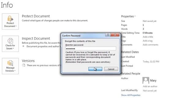 How to Password Protect Your Document in Word 2013 смотреть онлайн