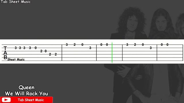 Queen - We Will Rock You Guitar Tutorial