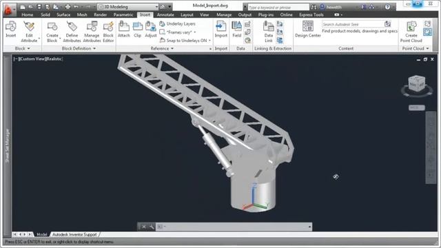AutoCAD 2013 - What's New - Autodesk Inventor File Import смотреть онлайн