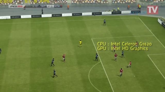 Performa Celeron G1620 dalam Game: PES 2013 смотреть онлайн