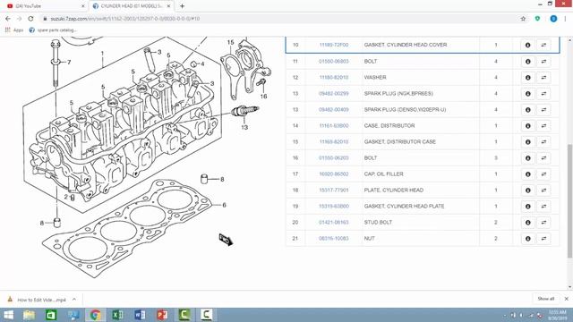 How To Learn Catalog Of Auto Spare Parts ( Part 03) Punjabi (Cyl Head)