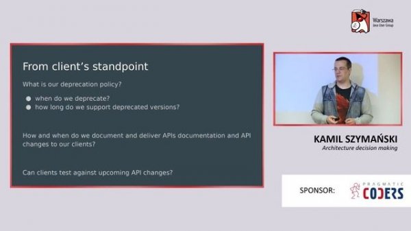 WJUG #249 - Kamil Szymański: Architecture decision making