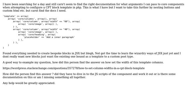 Wordpress: Where to find documentation for CPT block template? (PHP) смотреть онлайн