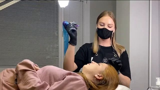 Перманентный макияж бровей. Процесс. смотреть онлайн