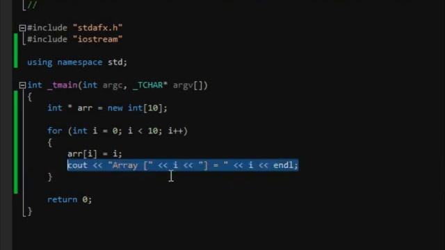 C++ Integer arrays смотреть онлайн