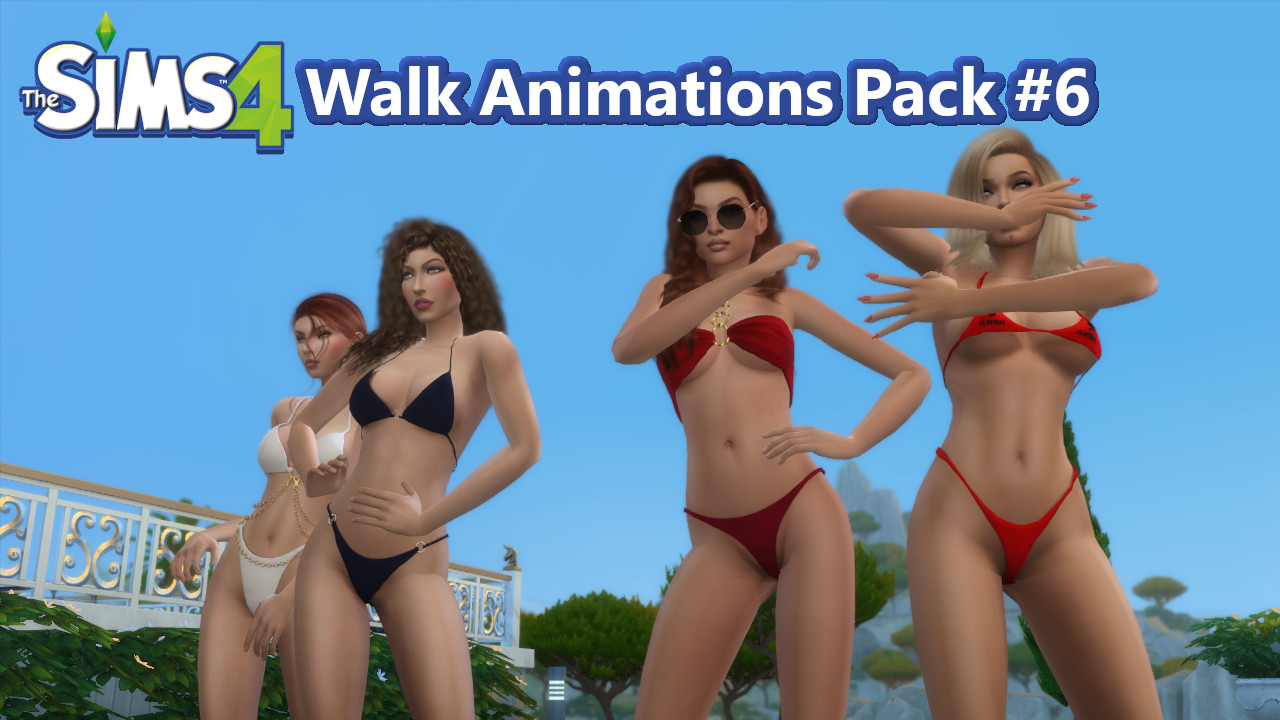 Sims 4 Walking Animatons Pack #6 - Download