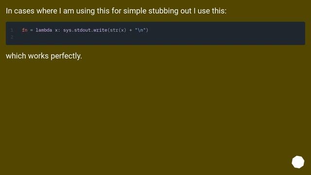 Why doesn't print work in a lambda? смотреть онлайн