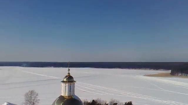 Нилова Пустынь, вид с колокольни смотреть онлайн