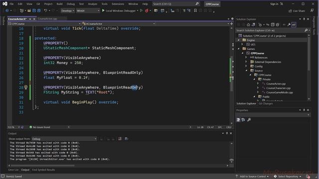 Макрос UPROPERTY | #10 - Курс по основам C++ в Unreal Engine 5 смотреть онлайн