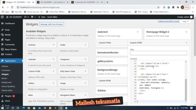 wordpress site developement sparkling theme|wp footer section|wordpress footer with widgets|part-24 смотреть онлайн