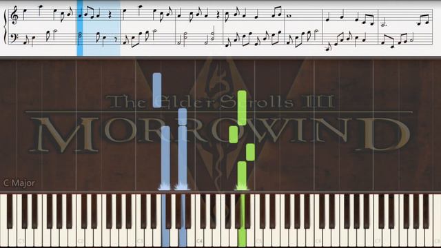 Peaceful Waters The Elder Scrolls III Morrowind [Midi Synthesia] смотреть онлайн