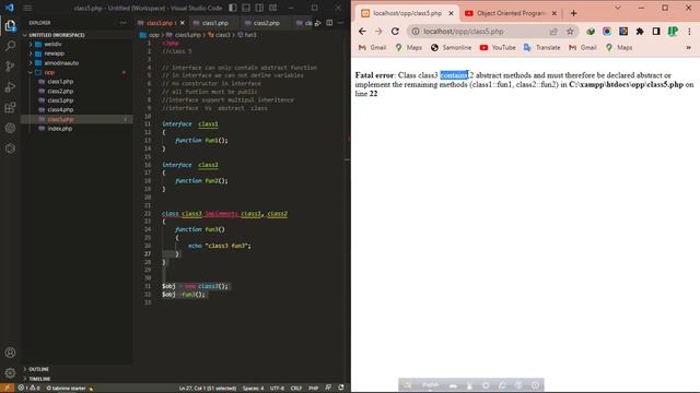 Object Oriented Programming in PHP Class-05 (Interface) смотреть онлайн