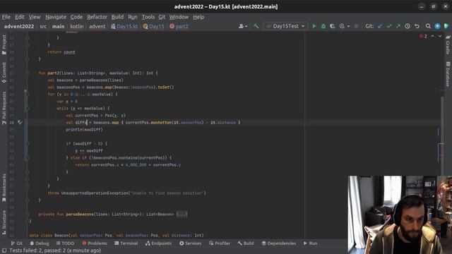 Advent of code 2022 day 15: Beacon Exclusion Zone смотреть онлайн
