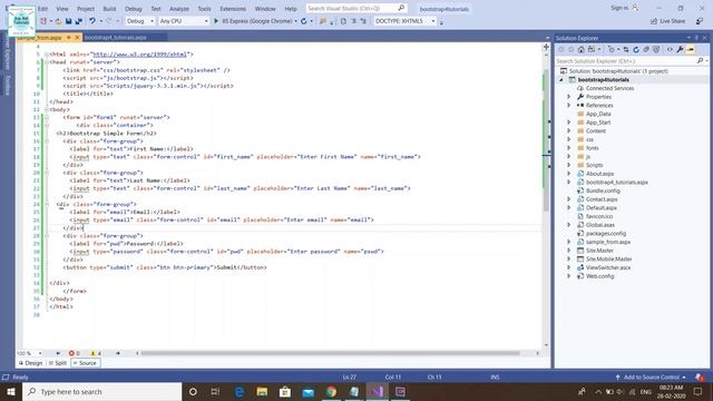 How to use bootstrap 4 simple form class in asp.net || visual studio 2019 #bootstrap 4 tutorials 22 смотреть онлайн