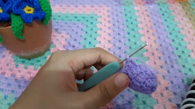 Crochet Bluebell Flower|Bunga Bluebell Kait-Left-handed Version