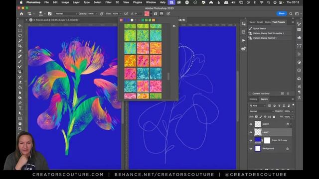Illustrate a Vibrant & Colorful Abstract Floral Motif with Multicolor Photoshop Brushes смотреть онлайн