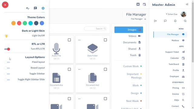 File Manager Bootstrap 4 Admin Template with RTL Light Theme смотреть онлайн