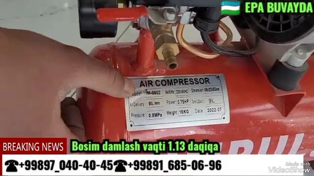 IMPULSE 9L OVOSIZ KOMPRESSOR 2 PORSHINLI 6OY GARANTIYALI смотреть онлайн