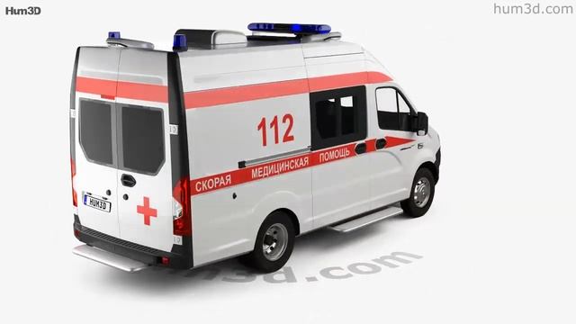 GAZ Gazelle Next Ambulance Luidor 2018 3D model by Hum3D.com смотреть онлайн
