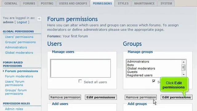 PHPBB3 - Configuring phpBB forum permissions смотреть онлайн