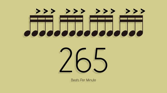 BPM = 265　メトロノーム - metronome - 16分 アクセント3-4 смотреть онлайн
