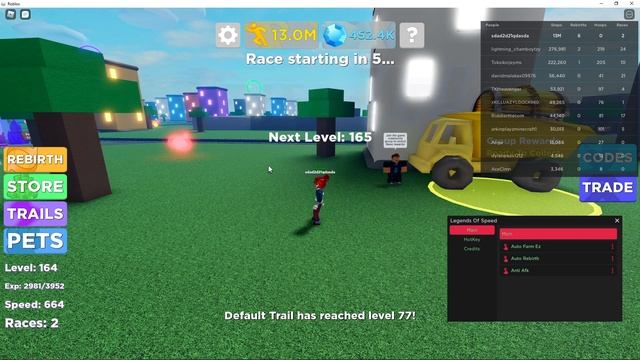 Legends Of Speed Robox hack/script GUI Pastebin смотреть онлайн