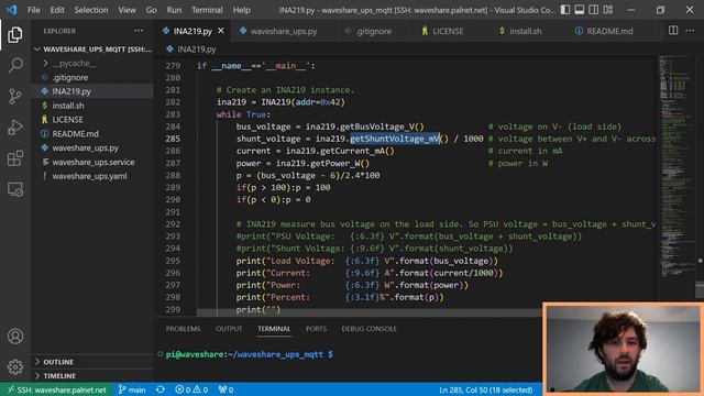 Waveshare UPS Battery Backup for Raspberry Pi + Data Logging to MQTT смотреть онлайн
