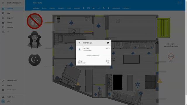 Home Assistant Picture Elements Floorplan (overview)