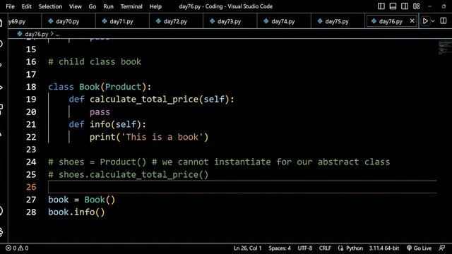 Master OOP Question-Solving with Python: DAY76 | Abstraction | OOPS QUESTIONS #day76 смотреть онлайн