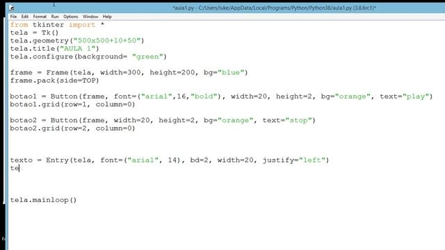 4 Criando uma caixa de texto no tkinter смотреть онлайн