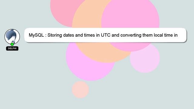 MySQL : Storing dates and times in UTC and converting them local time in PHP/MySQL смотреть онлайн