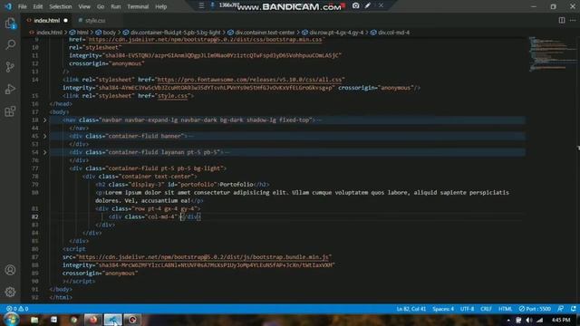 Tutorial Membuat Website Sederhana dengan Bootstrap5 di Aplikasi Visual Studio Code смотреть онлайн