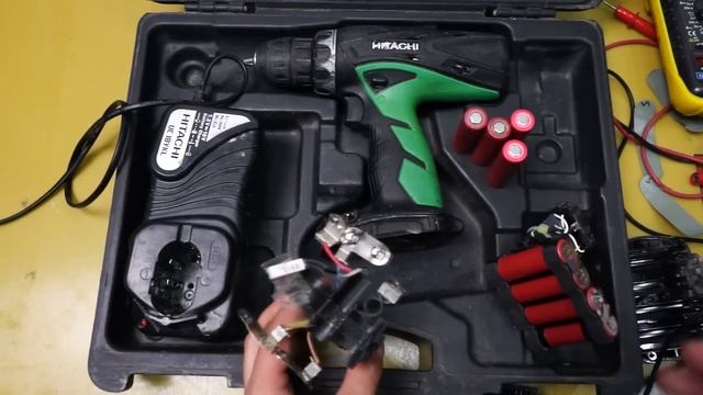 Ремонт двух Li Ion аккумуляторов от шуруповерта Hitachi DS 14DCL (ссылка на аккумуляторы в описании смотреть онлайн