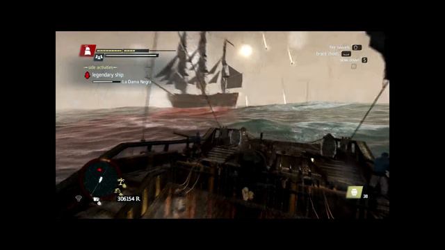 Assassin's Creed 4 Black Flag LENGENDARY SHIP BATTLE [LA DAMA NEGRA] смотреть онлайн