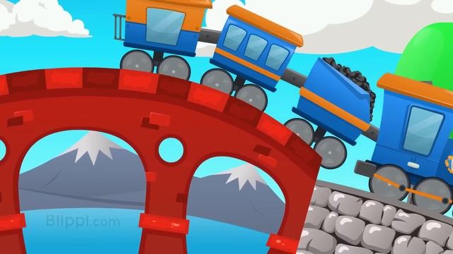 Trains for Children | Fun Train Song by Blippi смотреть онлайн
