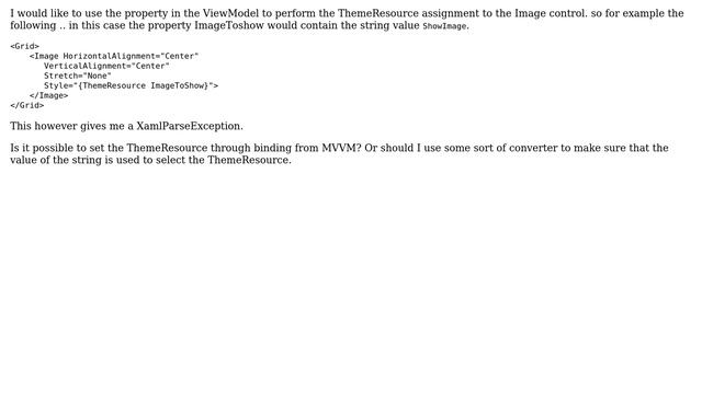 How to set specific ThemeResource for Image control through binding with MVVM? смотреть онлайн