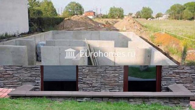 Проекты домов из газобетона с подвалом смотреть онлайн