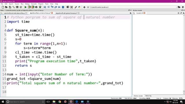 Idea of alogorithm efficiency in python with respect to time. смотреть онлайн