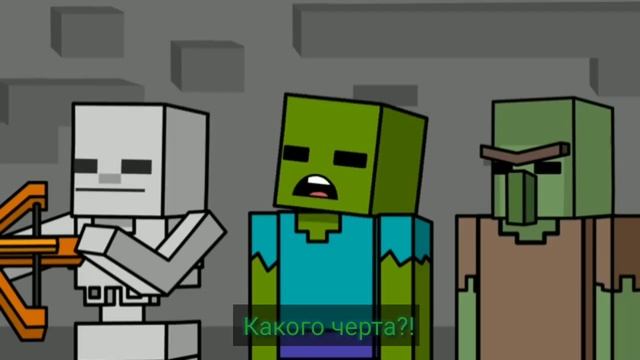 Пиглин в Верхнем мире | Block Sguad (Майнкрафт Анимация) | Русский перевод