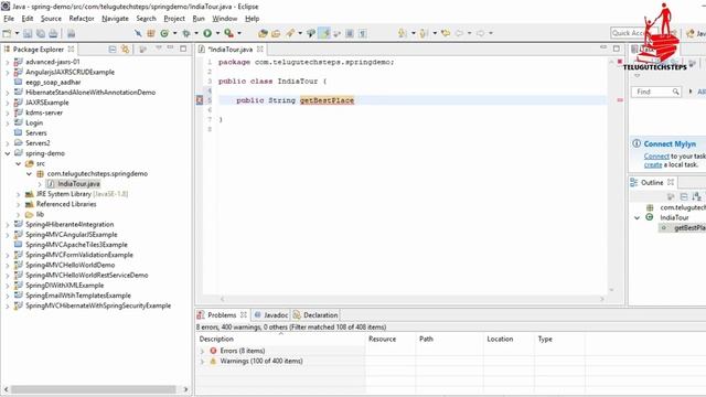 Spring In Telugu | SPRING CODING WITHOUT IOC смотреть онлайн
