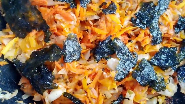 Тушёные овощи с водорослями как с мясцом Йод