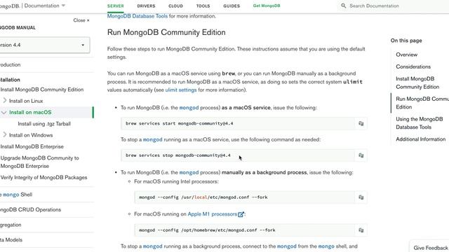 Mongo DB Installation on Macbook смотреть онлайн