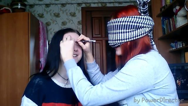 Chellange|| макияж с закрытыми глазами (совместное видео) смотреть онлайн