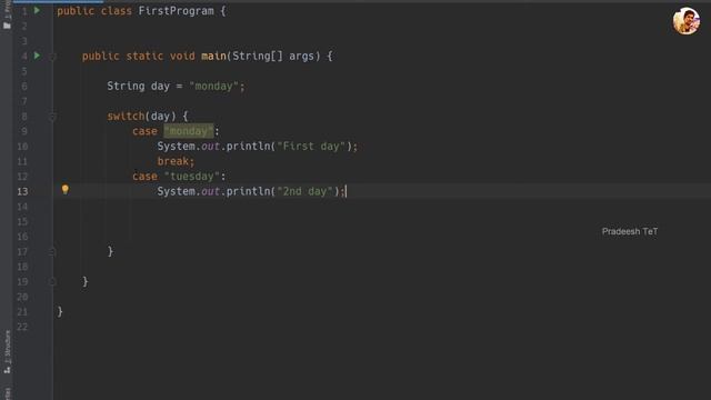 Switch statement with example code in Java [Tamil] смотреть онлайн