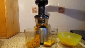 Сок из тыквы в шнековой соковыжималке Hurom.